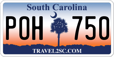 SC license plate POH750