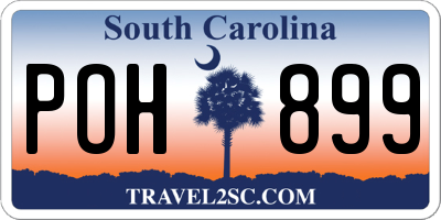 SC license plate POH899