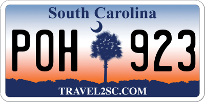 SC license plate POH923