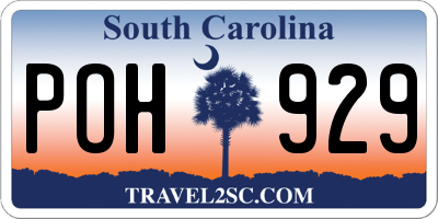 SC license plate POH929
