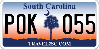 SC license plate POK055
