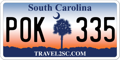 SC license plate POK335