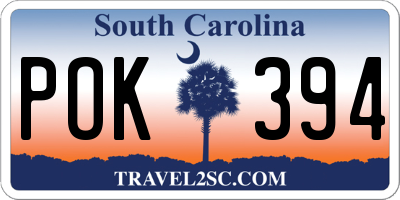 SC license plate POK394