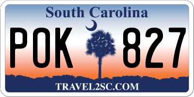 SC license plate POK827