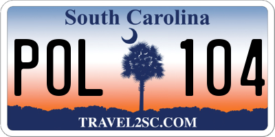 SC license plate POL104