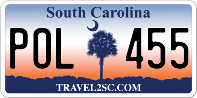 SC license plate POL455