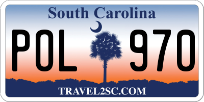 SC license plate POL970