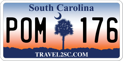 SC license plate POM176