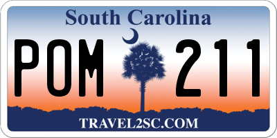 SC license plate POM211
