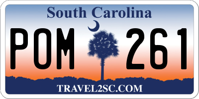 SC license plate POM261