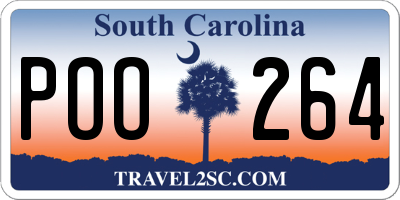 SC license plate POO264
