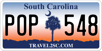 SC license plate POP548