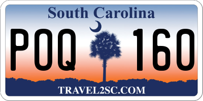 SC license plate POQ160