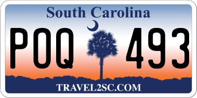 SC license plate POQ493