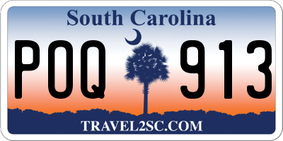 SC license plate POQ913