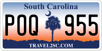 SC license plate POQ955