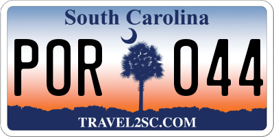 SC license plate POR044