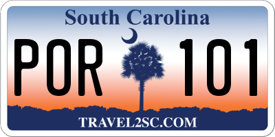 SC license plate POR101