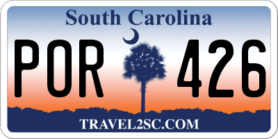 SC license plate POR426