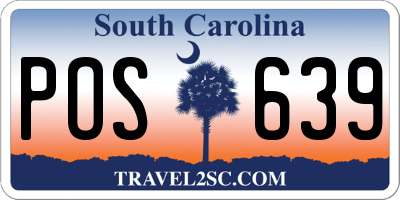 SC license plate POS639