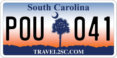 SC license plate POU041