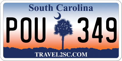 SC license plate POU349