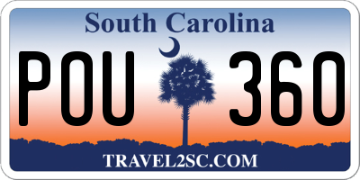 SC license plate POU360