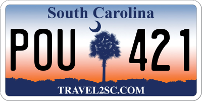 SC license plate POU421