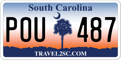 SC license plate POU487
