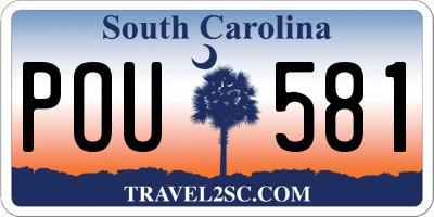 SC license plate POU581