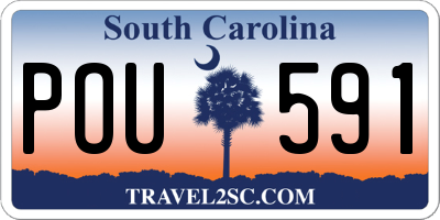 SC license plate POU591