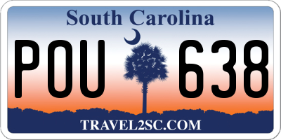 SC license plate POU638