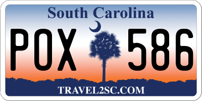 SC license plate POX586