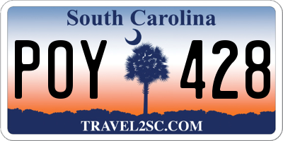 SC license plate POY428