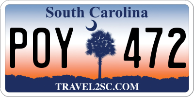 SC license plate POY472