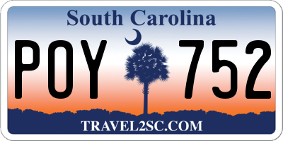 SC license plate POY752