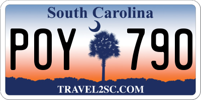 SC license plate POY790