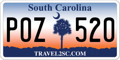 SC license plate POZ520