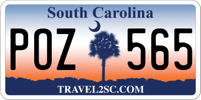 SC license plate POZ565