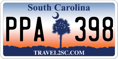 SC license plate PPA398
