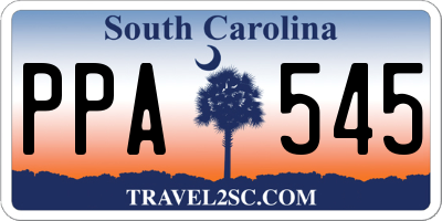 SC license plate PPA545