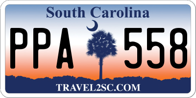 SC license plate PPA558