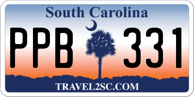 SC license plate PPB331