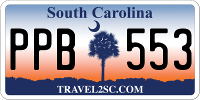 SC license plate PPB553
