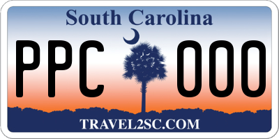 SC license plate PPC000