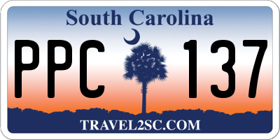 SC license plate PPC137
