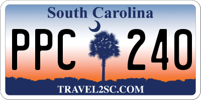 SC license plate PPC240