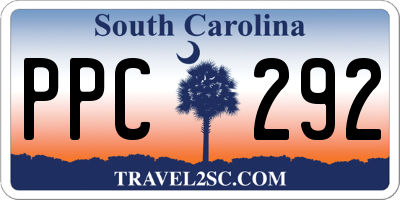 SC license plate PPC292