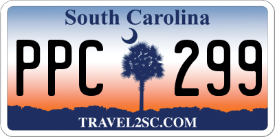 SC license plate PPC299