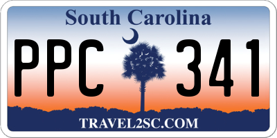 SC license plate PPC341
